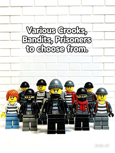Lego minifigure crook robber - minifigure,